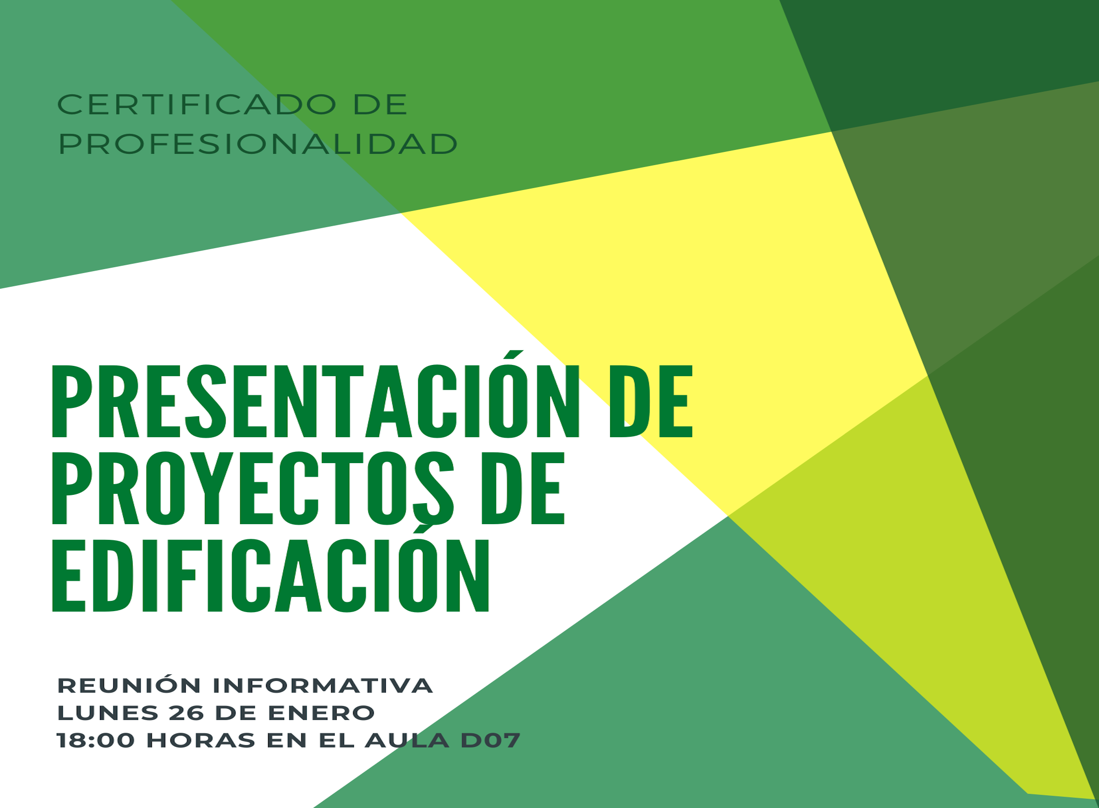 Certificado de profesionalidad Proyectos de edificación